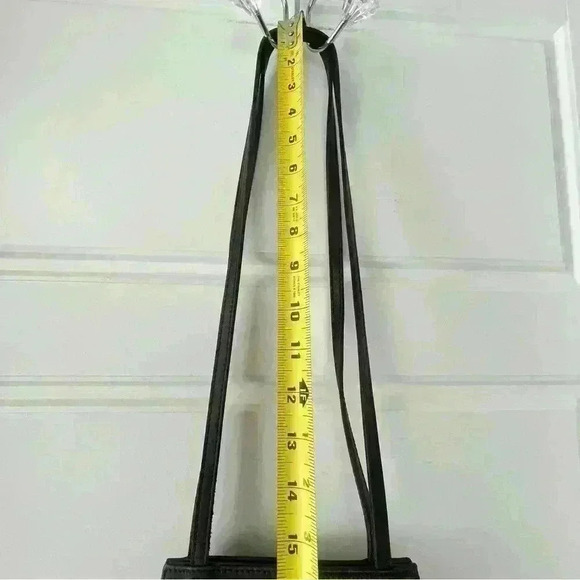 VERA PELLE BLACK LEATHER SHOULDER BAG MADE  IN ITALY - Picture 9 of 15